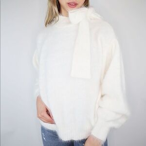 Ulla Johnson Angora tie-neck sweater